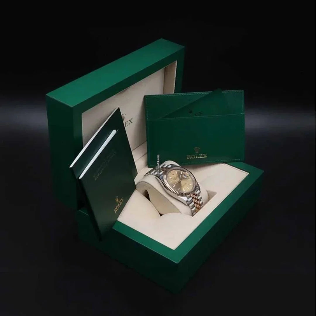 Role_x Datejust Gold Silver Gold Dial Metal Watch