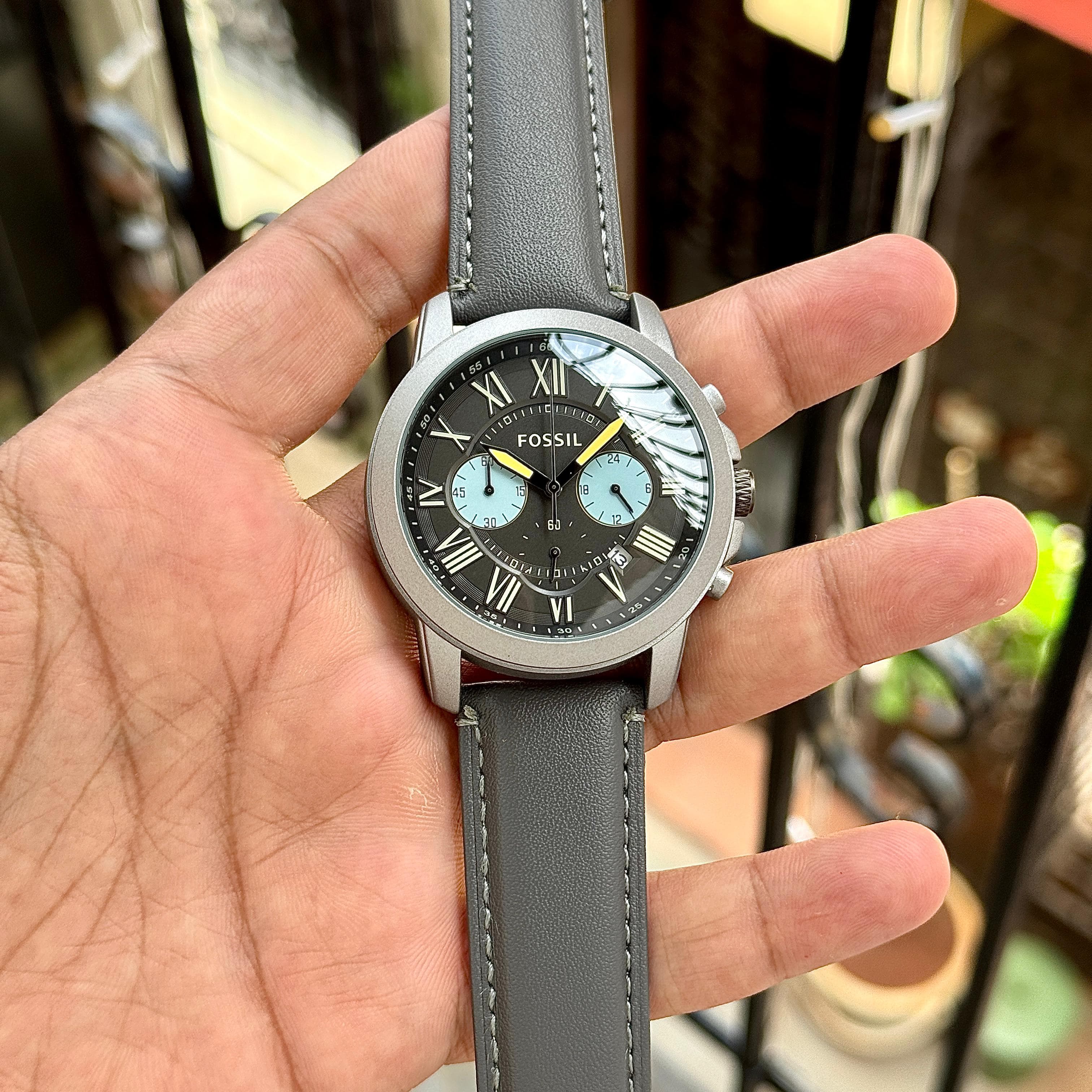 Fossi_l Grant Grey Chronograph Mens Watch 🤩✅