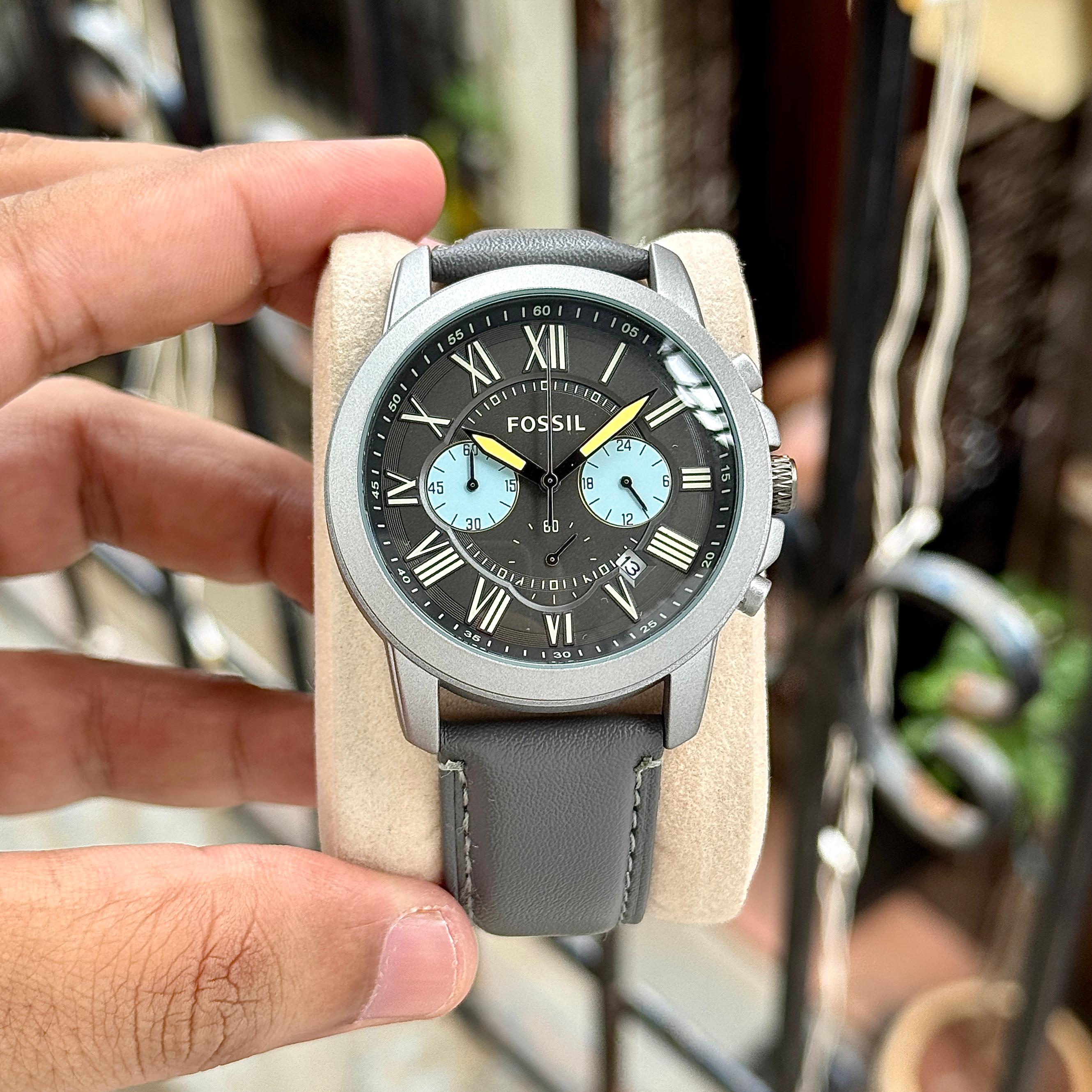 Fossi_l Grant Grey Chronograph Mens Watch 🤩✅